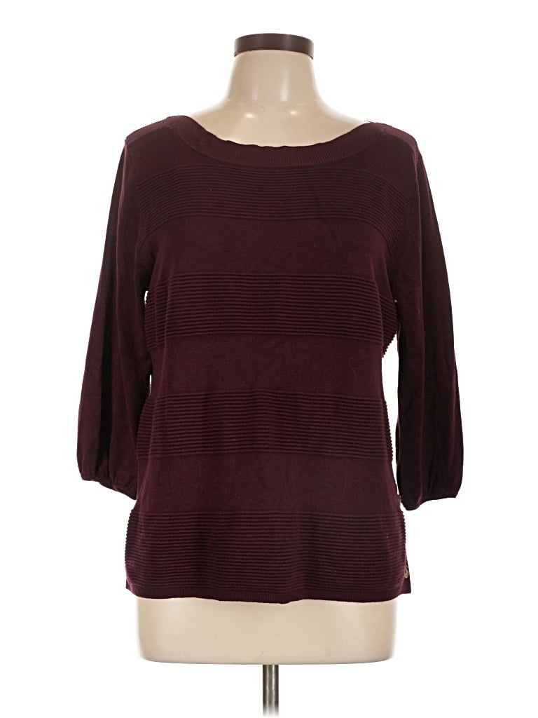 Pre-owned Lety & Me Pullover Sweater In Burgundy