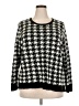 Faded Glory 100% Acrylic Houndstooth Black Pullover Sweater Size 3X - photo 1
