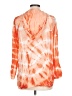 A'gaci 100% Rayon Tie-dye Orange Long Sleeve Blouse Size L - photo 2