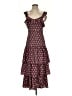 Likely 100% Polyester Hearts Burgundy Casual Dress Size 2 - photo 1