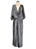 Stevie May 100% Polyester Metallic Silver Jumpsuit Size S - photo 1