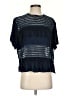 Amour Vert 100% Silk Blue Short Sleeve Silk Top Size XS - photo 1