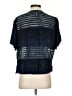 Amour Vert 100% Silk Blue Short Sleeve Silk Top Size XS - photo 2