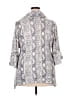 Andree by UNIT Silver Gray 3/4 Sleeve Button-Down Shirt Size XXL (estimated) - photo 2