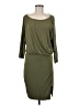 Just Fab Solid Green Casual Dress Size M - photo 1