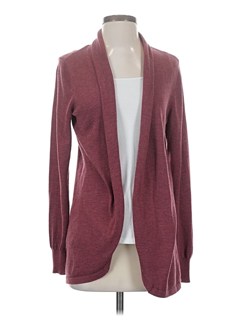 Pre-owned Ella Moss Cardigan Sweater In Burgundy