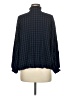 CAbi 100% Rayon Checkered-gingham Blue Long Sleeve Blouse Size M - photo 2