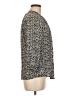 Elorie 100% Silk Animal Print Black 3/4 Sleeve Silk Top Size M - photo 4