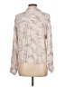 Whiteroom + Cactus 100% Viscose Rayon Camo Tan Long Sleeve Blouse Size L - photo 2