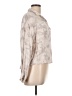 Whiteroom + Cactus 100% Viscose Rayon Camo Tan Long Sleeve Blouse Size L - photo 4