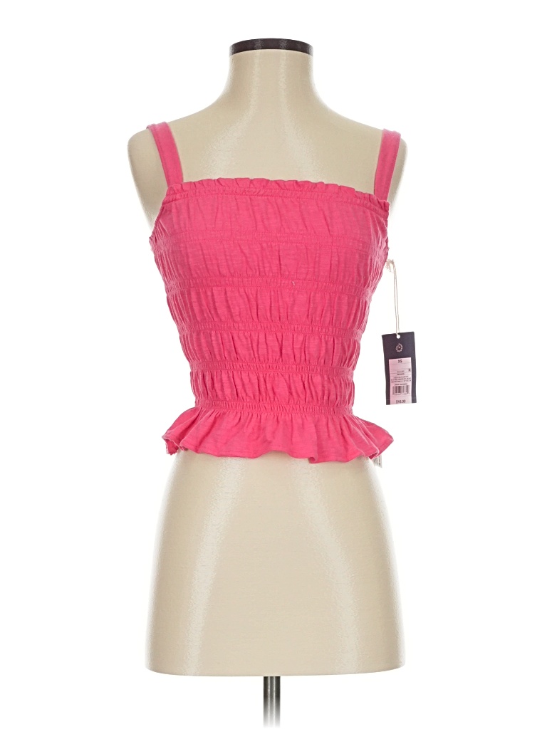 Universal Thread Sleeveless Top Pink Strapless Neckline Tops