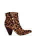 Mackin J Animal Print Brown Tan Ankle Boots Size 7 - photo 1