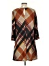 JIIHI 100% Polyester Plaid Brown Orange Casual Dress Size P (petite) - photo 2