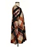 JIIHI 100% Polyester Plaid Brown Orange Casual Dress Size P (petite) - photo 4