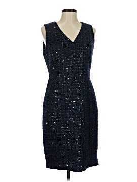 cocktail dress white house black market Sleeveless Knit Combo Dress - Black