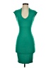 Privy Solid Green Cocktail Dress Size S - photo 1
