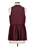 Ann Taylor 100% Polyester Burgundy Sleeveless Blouse Size XS - photo 2