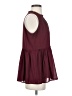 Ann Taylor 100% Polyester Burgundy Sleeveless Blouse Size XS - photo 4