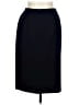 Classiques Entier 100% Wool Solid Black Blue Wool Skirt Size 10 - photo 1