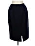 Classiques Entier 100% Wool Solid Black Blue Wool Skirt Size 10 - photo 2
