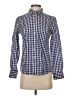 UNTUCKit 100% Cotton Checkered-gingham Blue Long Sleeve Blouse Size 2 - photo 1