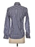 UNTUCKit 100% Cotton Checkered-gingham Blue Long Sleeve Blouse Size 2 - photo 2