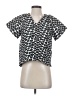 Abbey Glass Animal Print Silver Short Sleeve Blouse Size S - photo 1