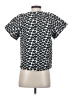 Abbey Glass Animal Print Silver Short Sleeve Blouse Size S - photo 2
