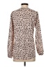 Unbranded Animal Print Tan Long Sleeve Blouse Size S - photo 2