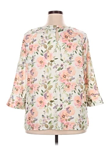 Petite Assembly 3/4 Sleeve Blouse (view 2)