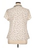 Shein Curve 100% Polyester Polka Dots Ivory Short Sleeve Blouse Size 0X - photo 2