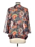 Black Rainn 100% Polyester Blue 3/4 Sleeve Blouse Size L - photo 2