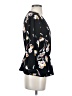 Halogen 100% Polyester Black 3/4 Sleeve Blouse Size XS - photo 4