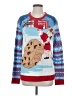 Blizzard Bay 100% Acrylic Print Blue Pullover Sweater Size S - photo 1