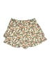 Unbranded 100% Polyester Floral Ivory Shorts Size M - photo 2