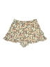 Unbranded 100% Polyester Floral Ivory Shorts Size M - photo 1