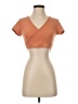 HASHTTAG intrend 100% Polyester Orange Short Sleeve T-Shirt Size S - photo 1