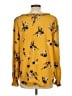 MELLODAY Yellow Long Sleeve Blouse Size L - photo 2