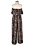 Worthington Animal Print Brown Jumpsuit Size XS - photo 2