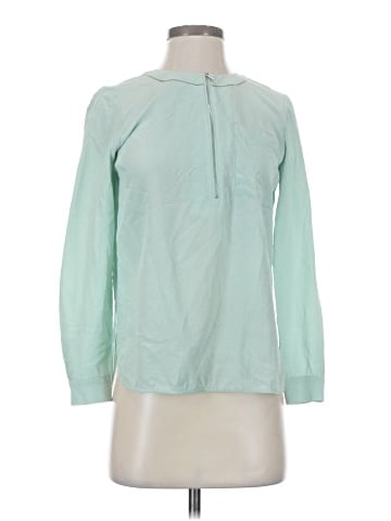 Lafayette 148 New York Long Sleeve Silk Top (view 1)