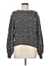 Aqua 100% Polyester Polka Dots Gray Pullover Sweater Size M - photo 1