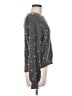 Aqua 100% Polyester Polka Dots Gray Pullover Sweater Size M - photo 4