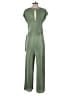 Tash + Sophie 100% Polyester Solid Green Jumpsuit Size M - photo 2