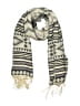 Unbranded Aztec Or Tribal Print Stripes Gray Ivory Scarf One size - photo 1