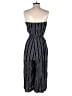 Dress Forum 100% Rayon Stripes Black Jumpsuit Size M - photo 2