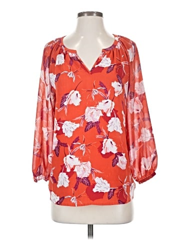 Kaari Blue 3/4 Sleeve Blouse (view 1)