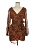 Forever 21 Animal Print Orange Cocktail Dress Size M - photo 1