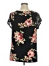 Loveappella Black Short Sleeve Top Size 1X - photo 2