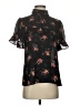 Laundry by Shelli Segal Floral Black Short Sleeve Blouse Size XS - photo 1
