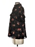 Laundry by Shelli Segal Floral Black Short Sleeve Blouse Size XS - photo 5